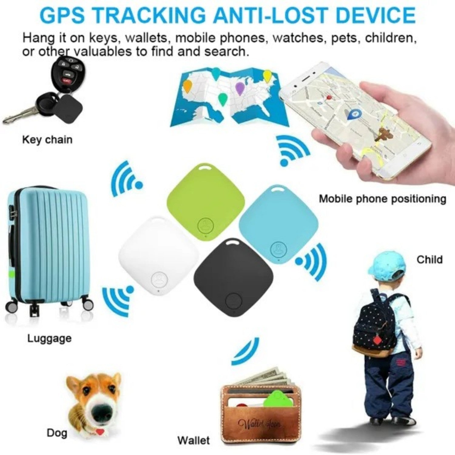 Bluetooth GPS Tracker — Keys, Pets, Kids & More